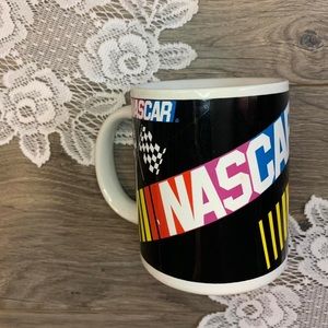Vintage NASCAR Graphic Ceramic Mug. There are some small flaws on the graphic!